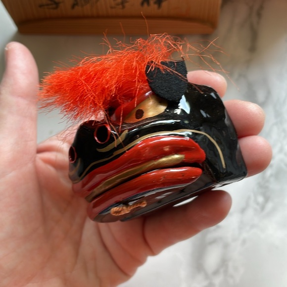 Vintage 1960s Japanese Lion's Head pair. 'Shishigashira' - Picture 7 of 10